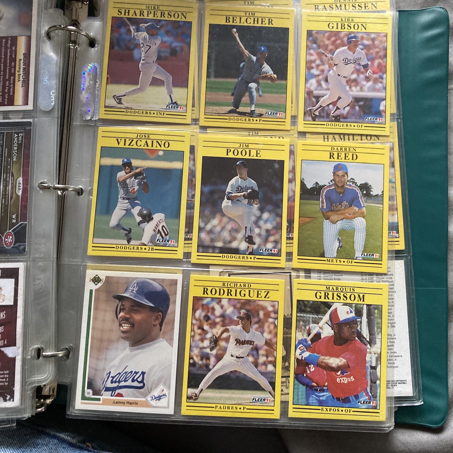 Football And Baseball Cards Few Years Old 
