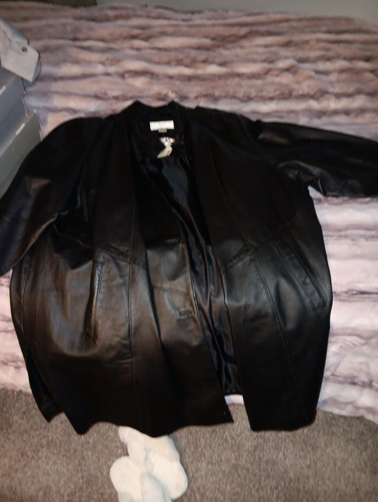 Black Leather COAT