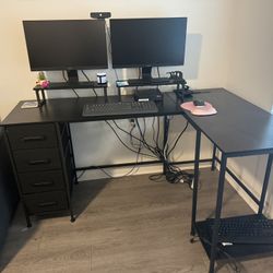Black L Shaped Desk