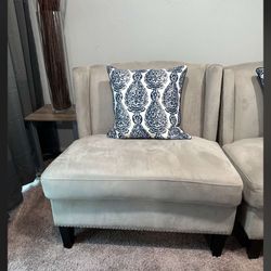 Grey Accent Chairs (2)