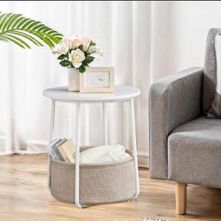 Round Side End Table / Nightstand 