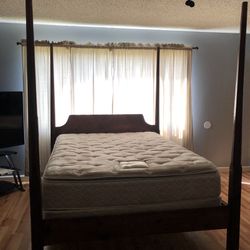 Queen Mattress and Headboard 