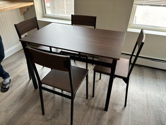 Wood Table Nice With 3 Chairs