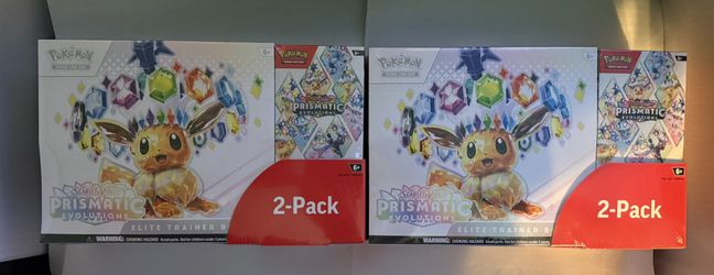 Costco Pokemon Prismatic Evolutions 2-Pack Elite Trainer Box and Booster Bundle - New & Sealed