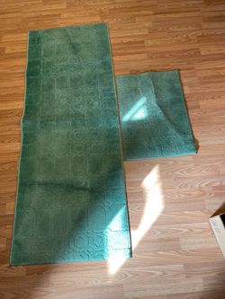 Green Rug Set of 2