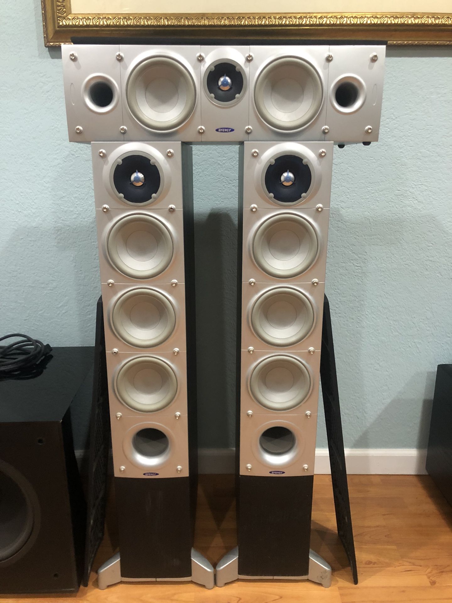 Energy Speakers, C-7 towers Speakers , C-C1 Center. Made In Canada
