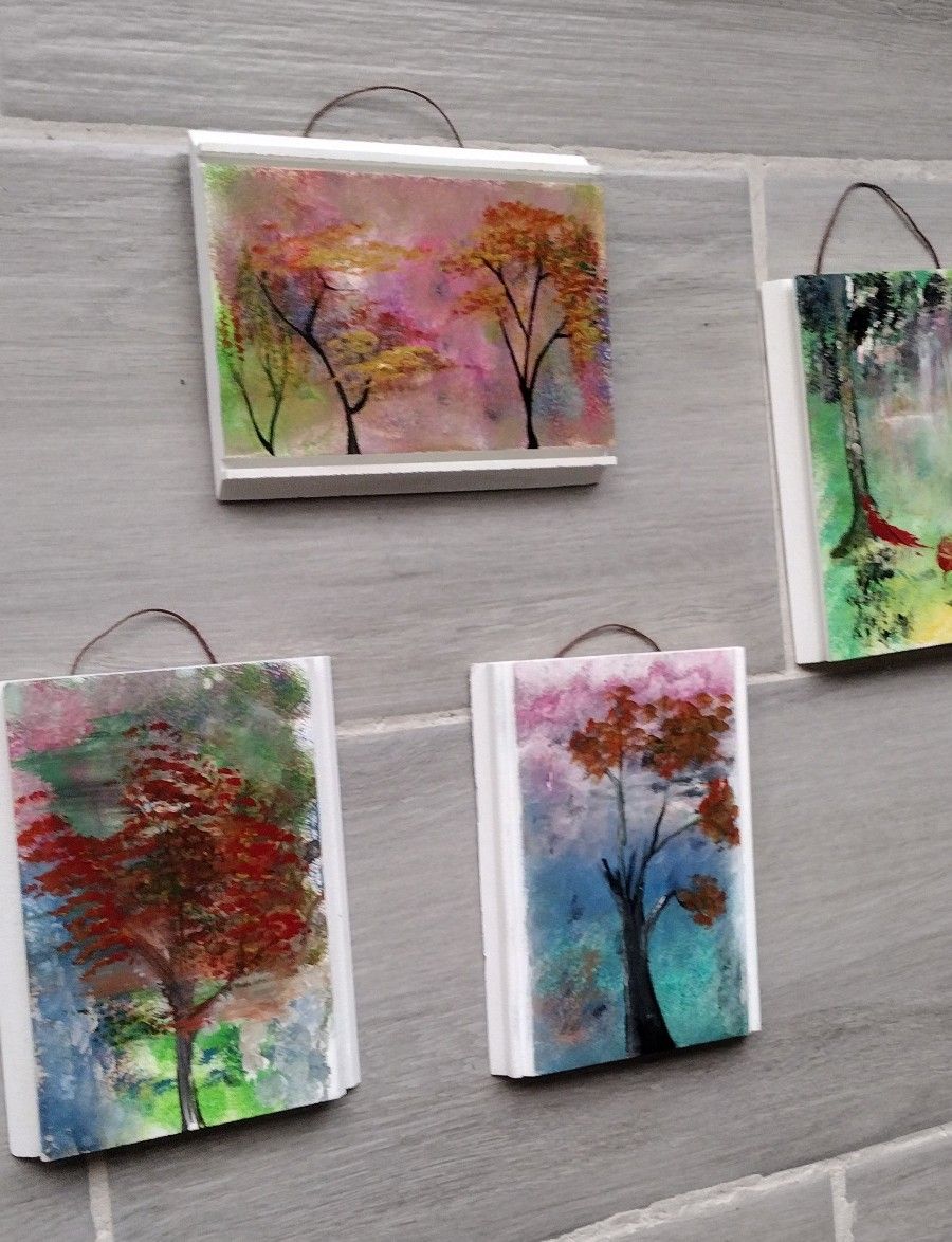 4 PC Wall Decor Painting Acrylic
