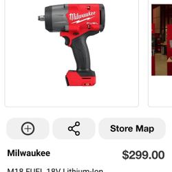 Milwaukee
M18 FUEL 18V Lithium-Ion Brushless Cordless 1/2 in. Impact Wrench with Friction Ring (Tool-Only)