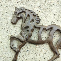 Cast iron horse decor