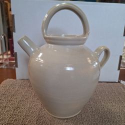 VINTAGE FRENCH GLAZED STONEWARE GORGOULETTE WATER JUG