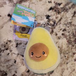 Avocado Squishable Keychain With Tags