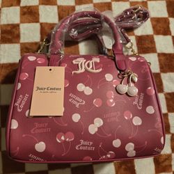 Juicy Couture Cherry On Top Raspberry Satchel Bag 