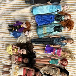 Barbie Disney Frozen Dolls Lot 