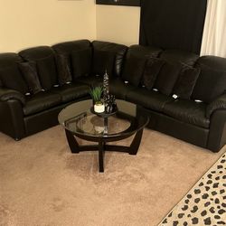 Black Leather Couch