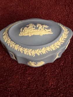 Wedgewood Pale Blue Jasperware Trinket Box