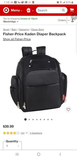 Fisher price diaper backpack