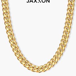 Jaxxon Men's Gold Cuban Link Chain 22 Inch 8mm