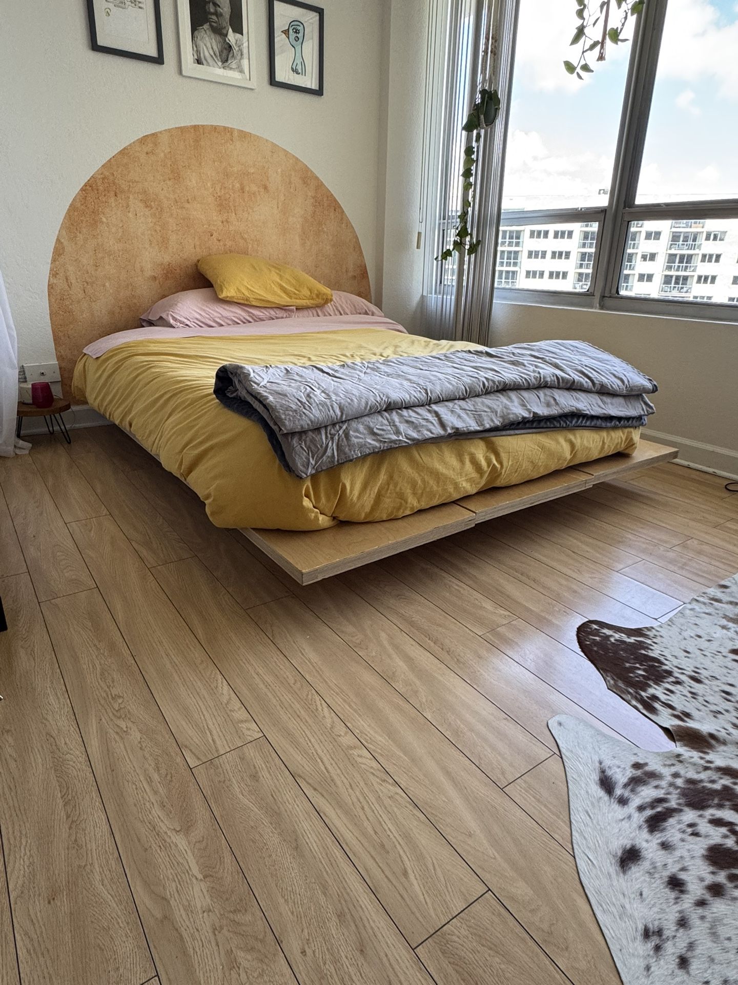 Bedroom Sale: Queen platform Floyd bedframe, mattress, dressers, closet storage, And More!!