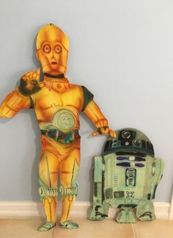 Star Wars R2-D2 and C-3PO Original Wooden Wall Art