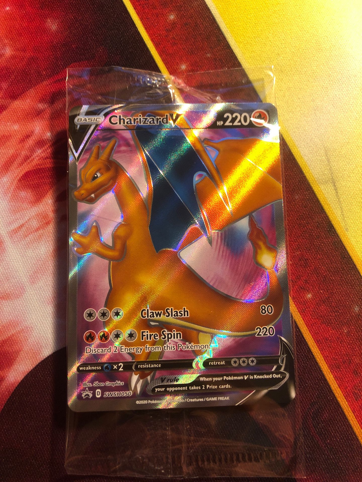 Charizard V SWSH050 Promo Holo Foil Holographic Rare Pokemon Card TCG Sword & Shield SEALED