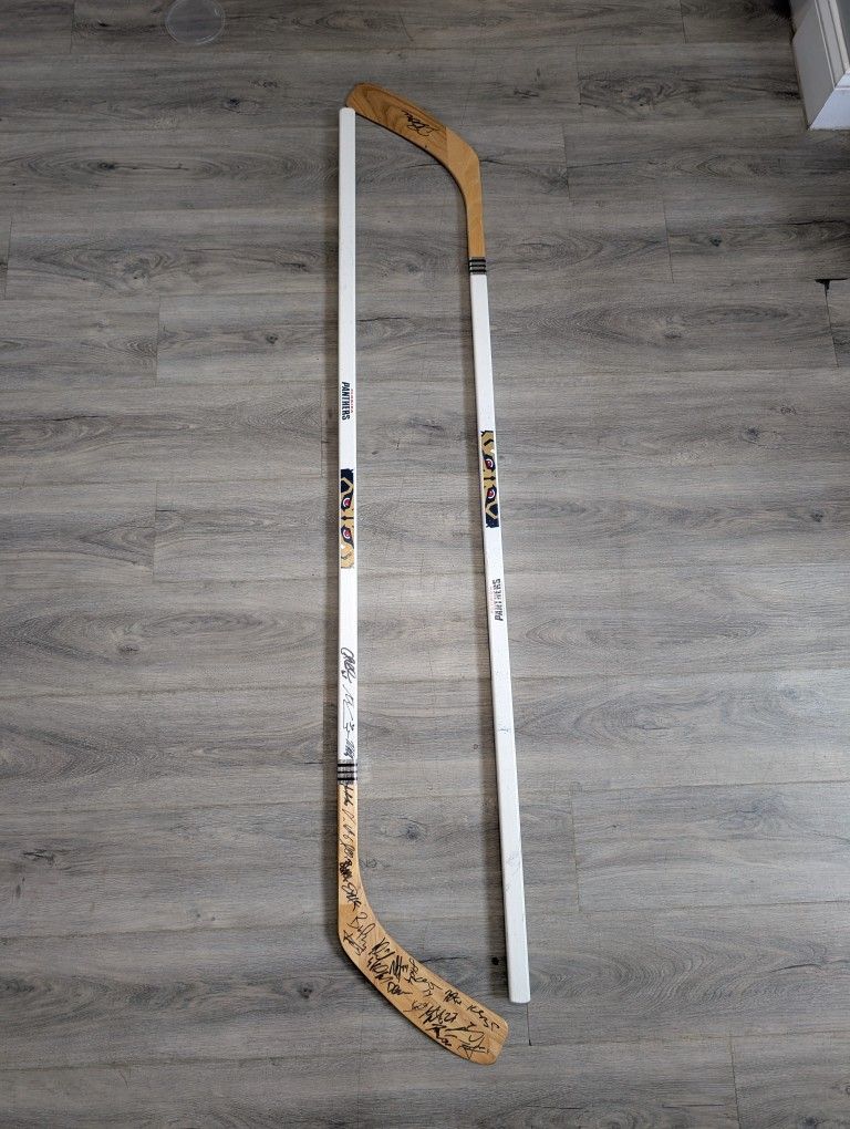 Florida Panthers NHL Hockey Sticks Autographs