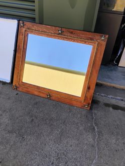 Texas Star Wooden Mirror 37" W x 31" H