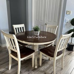 Beautiful Round Farmhouse Kitchen Table 