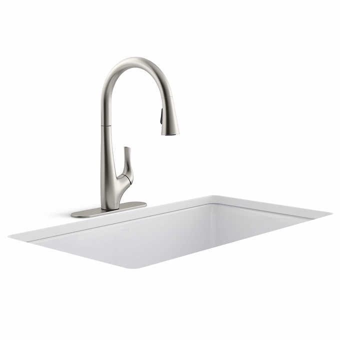 NEW - Kohler Bevin Stainless Steel - Pull-Down Kitchen Faucet - Retail $179