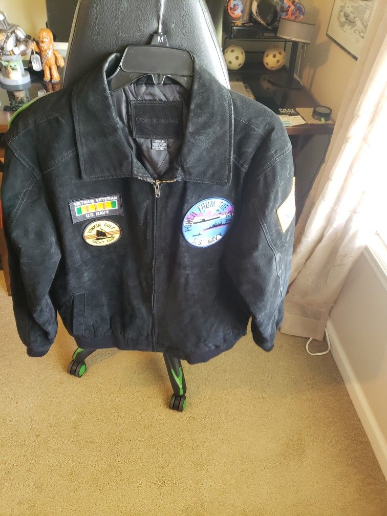 Leather Navy Veteran Vietnam Jacket