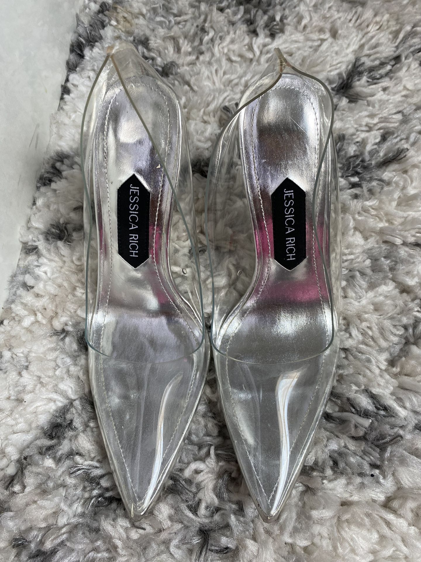 Clear Stiletto High Heels 4.7in 