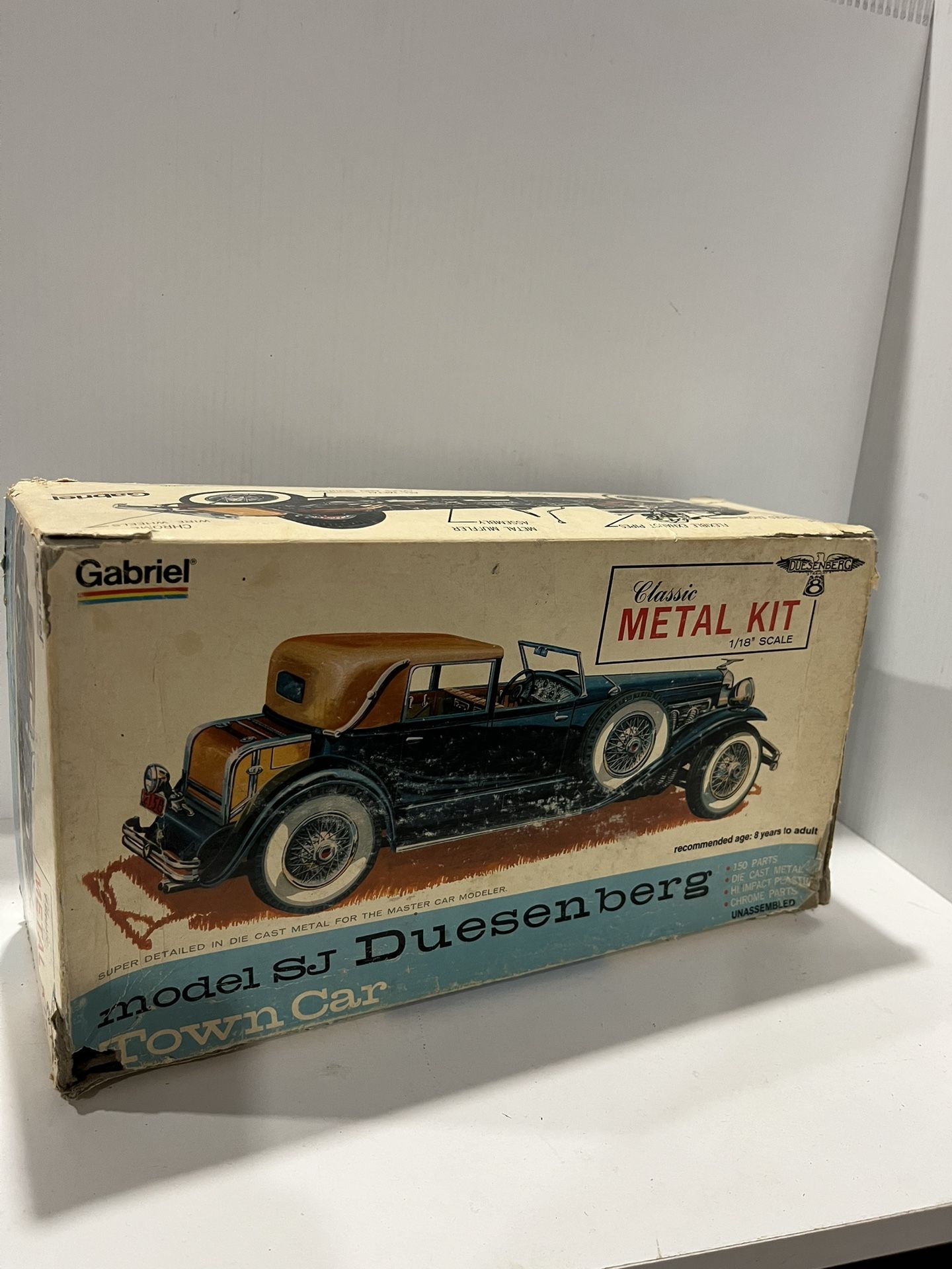Vintage Hubley SJ Duesenberg Town Car 1:18 Scale Metal Model Hobby Kit