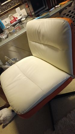 Extra Large Chair That You Can Cross Your Legs In. A Little Tear On The Side Right Rocks And Spins