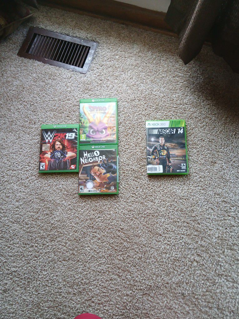 Three Xbox One Games and One Xbox 360 Game