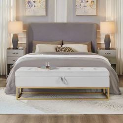 58” Storage Ottoman Bench 