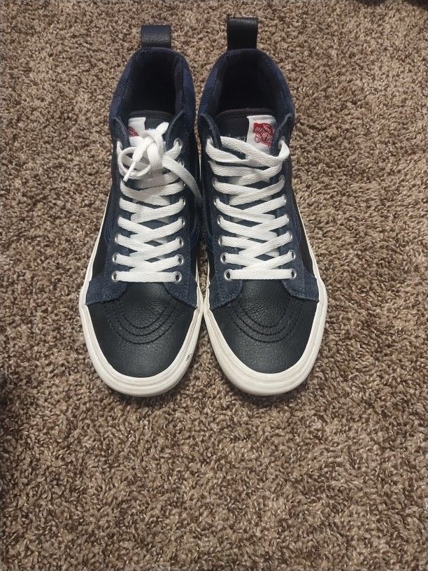 Real Leather Vans Off The Wall Size 7 Man 8 Women