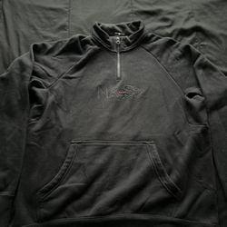 Vintage Nike SB 1/4-Zip Hoodie – Black (Size L) | Great Condition