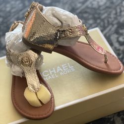 Brand New Gold Michael Kors Kids Sandals
