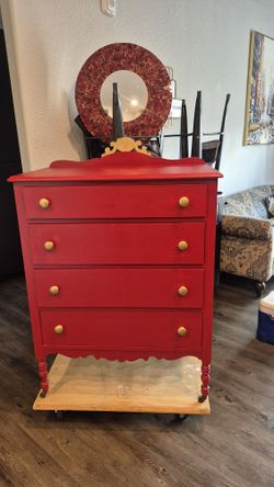 Vintage DRESSER AND MIRROR