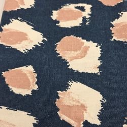 Fabric Canvas Blue Pink White Dots Strokes Artsy 2/3" Yd x 44" Wide MediumWeight