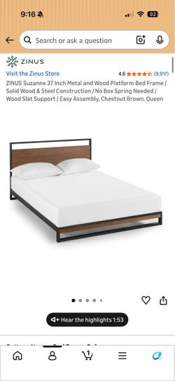 ZINUS Suzanne Full Size Platform Bedframe