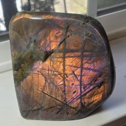 2.6 Lb (1199g) Labradorite Slab Quartz Crystal 