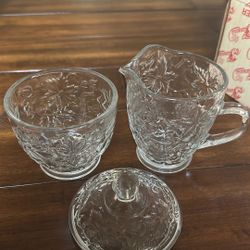 Princess House Fantasy Creamer And Sugar Set
