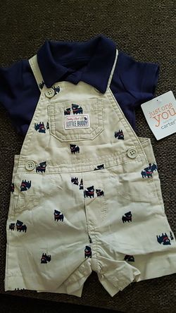 Boys carters overall shorts