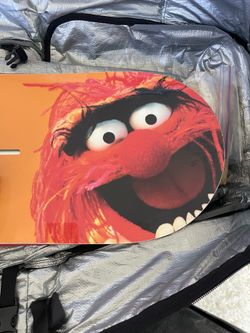 Burton Custom Flying V 158W Snowboard Muppets Animal Edition w/ Genesis binding /Salomon F3.0 Boots, bag