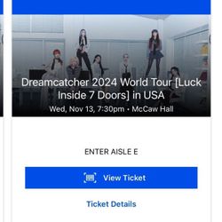 Dreamcatcher Concert Tickets 