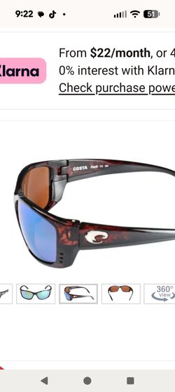 100% Authentic Costa Men's high performance sunglasses (6S9054 Fisch)