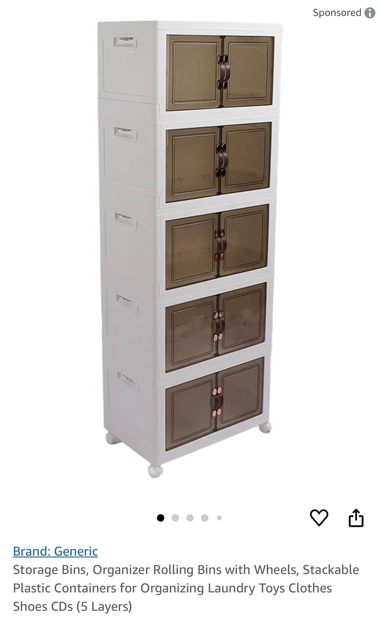 5 Tier Storage Bins / Storage Containers/home Decor