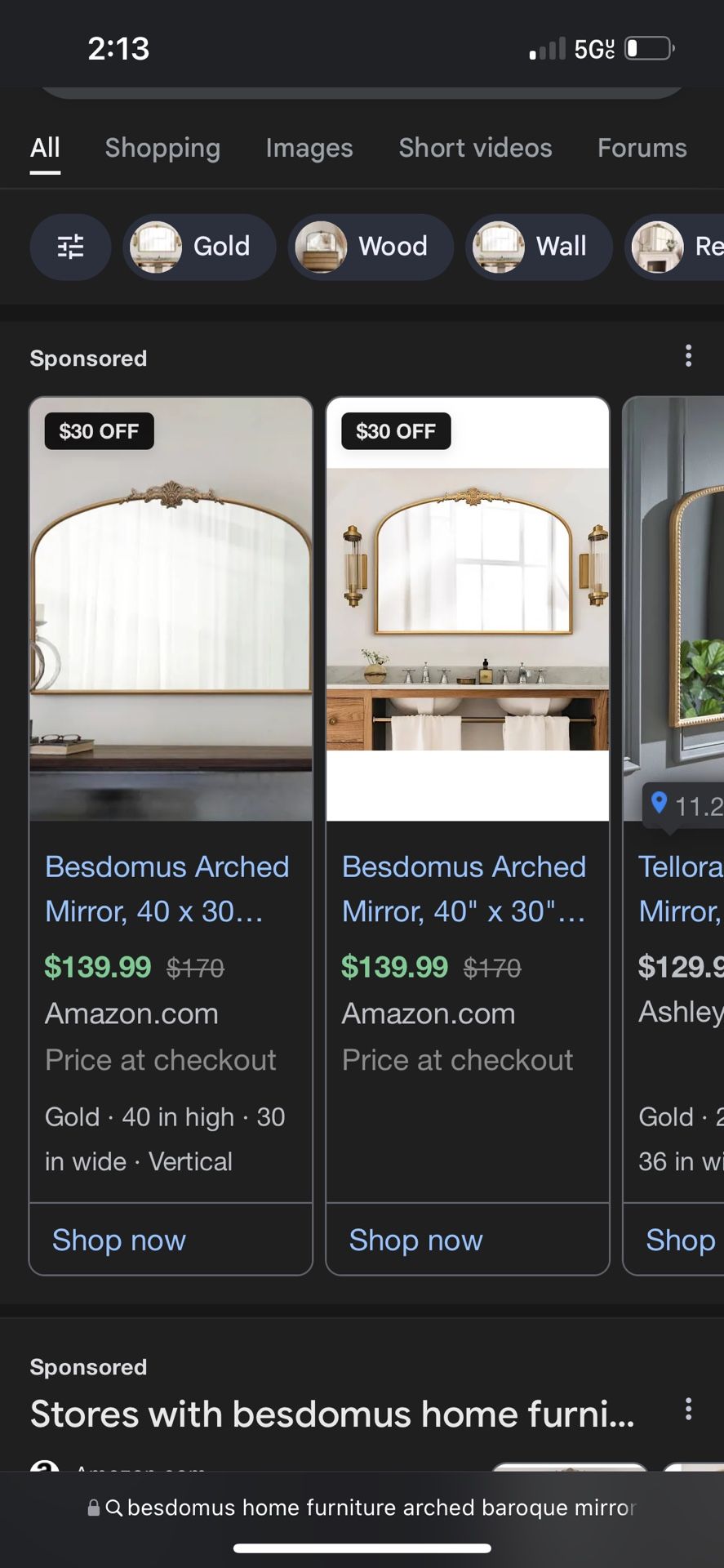ARCHED MIRROR