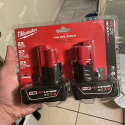 Milwaukee M12 Red Lithium XC 3.0 Batteries