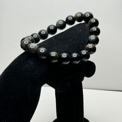 12mm Black Obsidian Men’s Bracelet